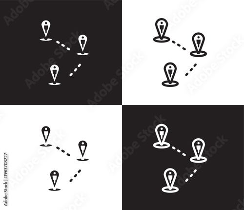 demographic icon. Outline and filled demographic icon from artificial intellegence collection. Thin line and Solid vectors isolated on black, white background. Editable demographic symbol