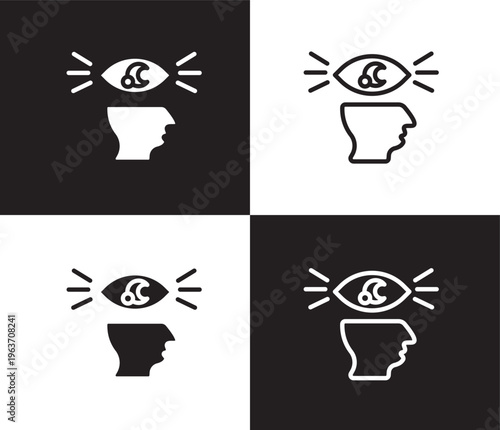 visualization icon. Outline and filled visualization icon from artificial intellegence collection. Thin line and Solid vectors isolated on black, white background. Editable visualization symbol