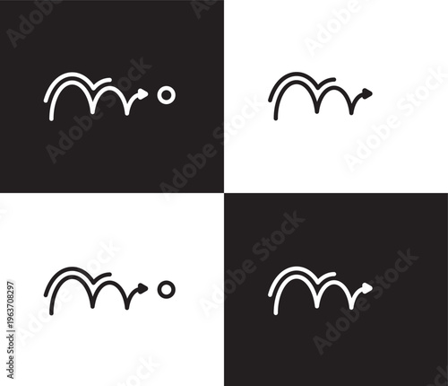 motion icon. Outline and filled motion icon from artificial intellegence collection. Thin line and Solid vectors isolated on black, white background. Editable motion symbol
