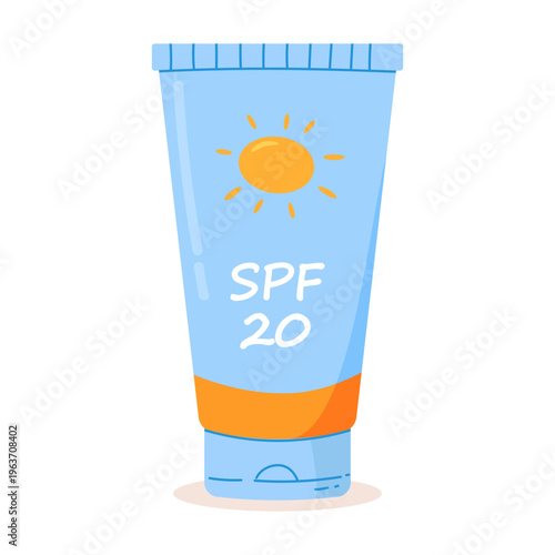 Sunscreen cream SPF 20 light protection skincare cosmetic sun care