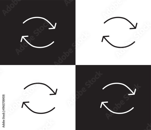 replacement icon. Outline and filled replacement icon from ai and future technology collection. Thin line and Solid vectors isolated on black, white background. Editable replacement symbol