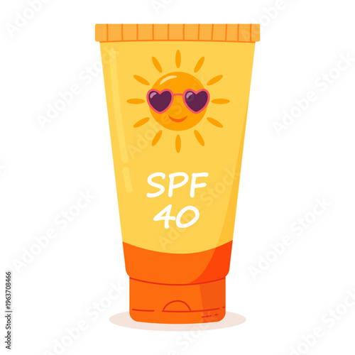 Sunscreen cream SPF 40 high protection skincare cosmetic sun care