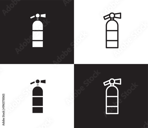 flame extinguisher icon. Outline and filled flame extinguisher icon from tools and utensils collection. Outline vector. Editable flame extinguisher symbol