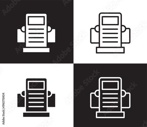 dialysis icon. Outline and filled dialysis icon from technology collection. Thin line and Solid vectors isolated on black, white background. Editable dialysis symbol