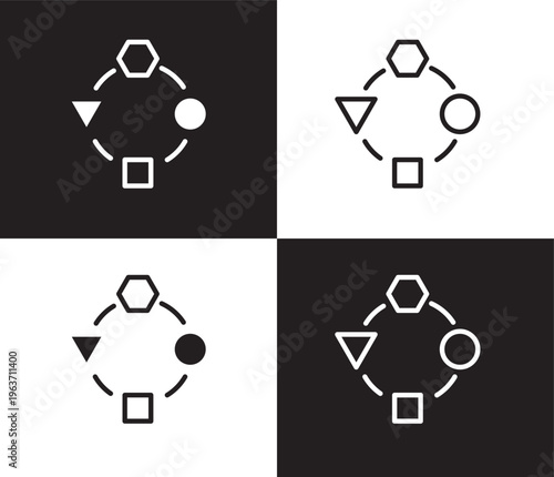 adaptation icon. Outline and filled adaptation icon from startup and strategy collection. Thin line and Solid vectors isolated on black, white background. Editable adaptation symbol