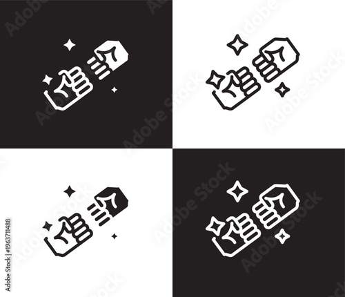 rivalry icon. Outline and filled rivalry icon from startup and strategy collection. Thin line and Solid vectors isolated on black, white background. Editable rivalry symbol