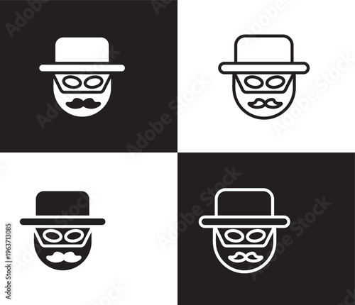 zorro icon. Outline and filled zorro icon from people and relation collection. Outline vector. Editable zorro symbol