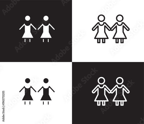 no racism icon. Outline and filled no racism icon from people and relation collection. Outline vector. Editable no racism symbol