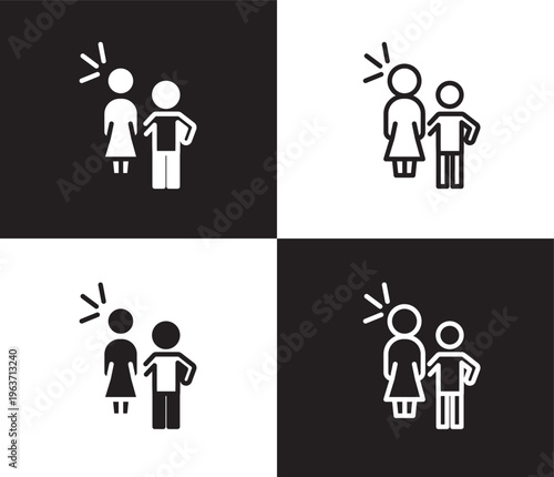sexual harassment icon. Outline and filled sexual harassment icon from people and relation collection. Outline vector. Editable sexual harassment symbol