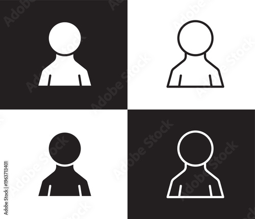 male user icon. Outline and filled male user icon from people and relation collection. Outline vector. Editable male user symbol