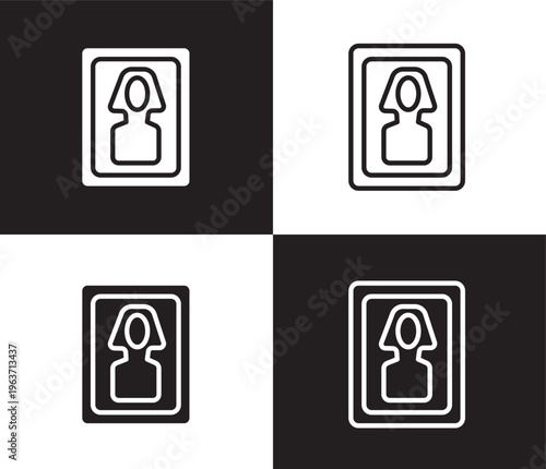 el greco icon. Outline and filled el greco icon from museum and exhibition collection. Thin line and Solid vectors isolated on black, white background. Editable el greco symbol