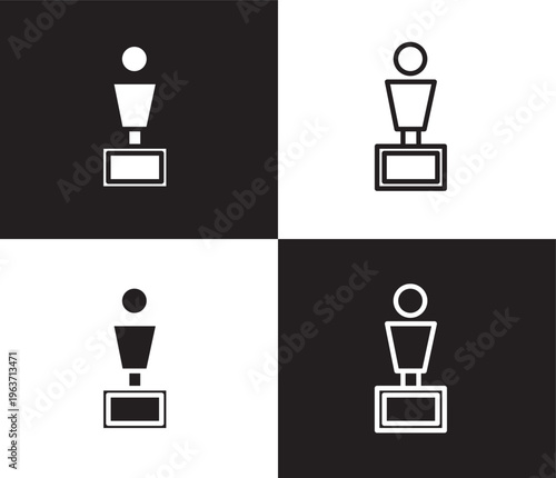 bust icon. Outline and filled bust icon from museum and exhibition collection. Thin line and Solid vectors isolated on black, white background. Editable bust symbol