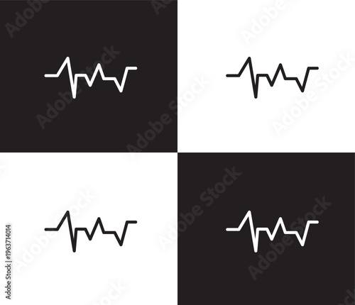 lifeline icon. Outline and filled lifeline icon from medical collection. Thin line and Solid vectors isolated on black, white background. Editable lifeline symbol