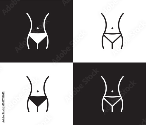 fit icon. Outline and filled fit icon from medical collection. Thin line and Solid vectors isolated on black, white background. Editable fit symbol