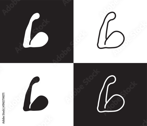 arm icon. Outline and filled arm icon from medical collection. Thin line and Solid vectors isolated on black, white background. Editable arm symbol