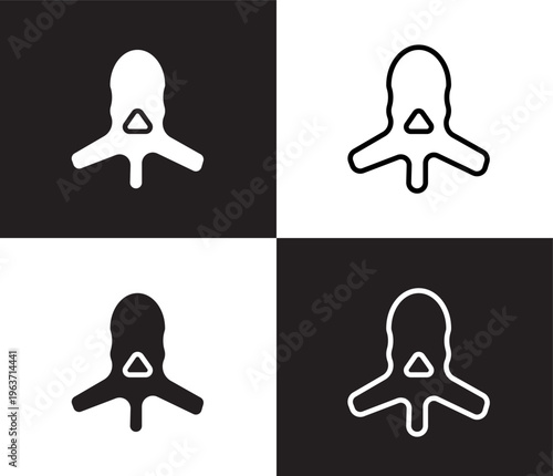 vertebra icon. Outline and filled vertebra icon from medical and healthcare collection. Thin line and Solid vectors isolated on black, white background. Editable vertebra symbol
