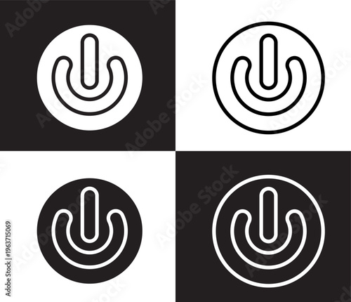 on icon. Outline and filled on icon from marketing collection. Thin line and Solid vectors isolated on black, white background. Editable on symbol