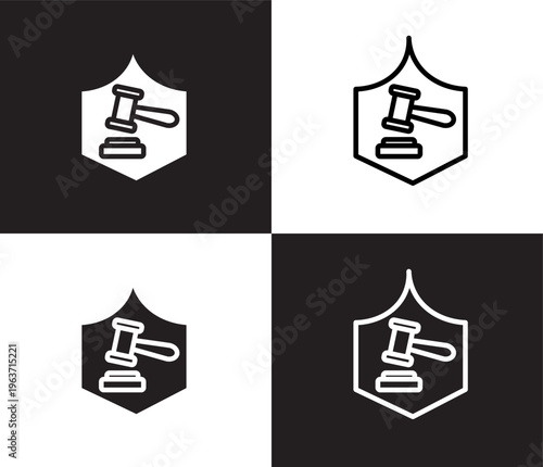 legal expenses icon. Outline and filled legal expenses icon from Insurance and Coverage collection. Thin line and Solid vectors isolated on black, white background. Editable legal expenses symbol