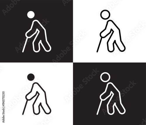 retirement icon. Outline and filled retirement icon from Insurance and Coverage collection. Thin line and Solid vectors isolated on black, white background. Editable retirement symbol