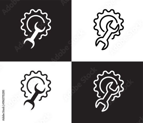 repair icon. Outline and filled repair icon from Insurance and Coverage collection. Thin line and Solid vectors isolated on black, white background. Editable repair symbol