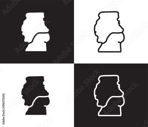 body shaming icon. Outline and filled body shaming icon from Hygiene and Sanitation collection. Thin line and Solid vectors isolated on black, white background. Editable body shaming symbol