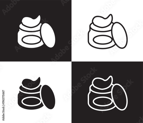 gel icon. Outline and filled gel icon from Hygiene and Sanitation collection. Thin line and Solid vectors isolated on black, white background. Editable gel symbol