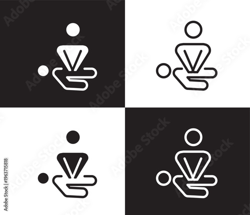 cpr icon. Outline and filled cpr icon from humans and behavior collection. Thin line and Solid vectors isolated on black, white background. Editable cpr symbol