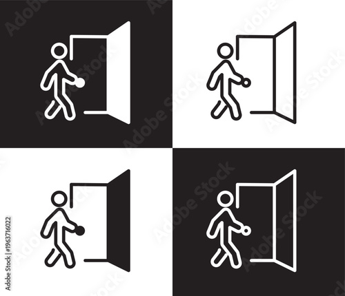 come in icon. Outline and filled come in icon from humans and behavior collection. Thin line and Solid vectors isolated on black, white background. Editable come in symbol