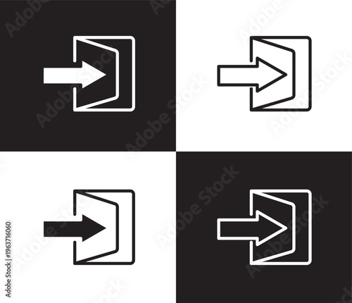 quit icon. Outline and filled quit icon from Human Resources collection. Thin line and Solid vectors isolated on black, white background. Editable quit symbol