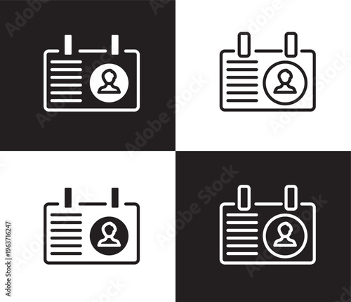 personal profile icon. Outline and filled personal profile icon from Human Resources collection. Thin line and Solid vectors isolated on black, white background. Editable personal profile symbol