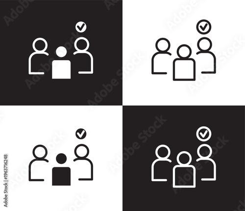 selection icon. Outline and filled selection icon from Human Resources collection. Thin line and Solid vectors isolated on black, white background. Editable selection symbol
