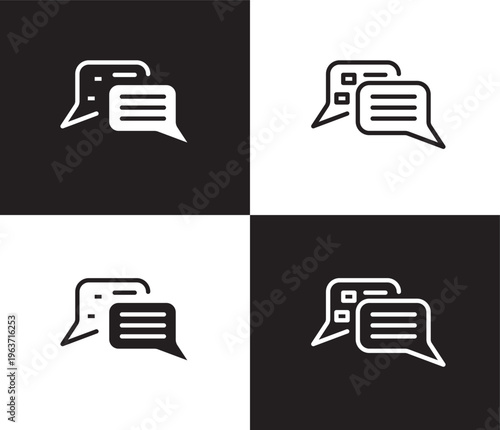interview icon. Outline and filled interview icon from Human Resources collection. Thin line and Solid vectors isolated on black, white background. Editable interview symbol