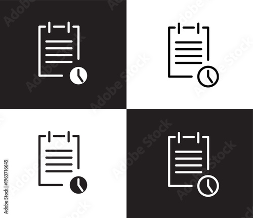 reservation icon. Outline and filled reservation icon from hotel and restaurant collection. Thin line and Solid vectors isolated on black, white background. Editable reservation symbol