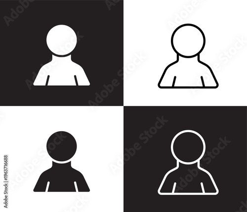 guest icon. Outline and filled guest icon from hotel and restaurant collection. Thin line and Solid vectors isolated on black, white background. Editable guest symbol