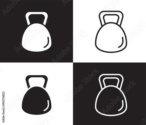dumbbell icon. Outline and filled dumbbell icon from health and medical collection. Thin line and Solid vectors isolated on black, white background. Editable dumbbell symbol