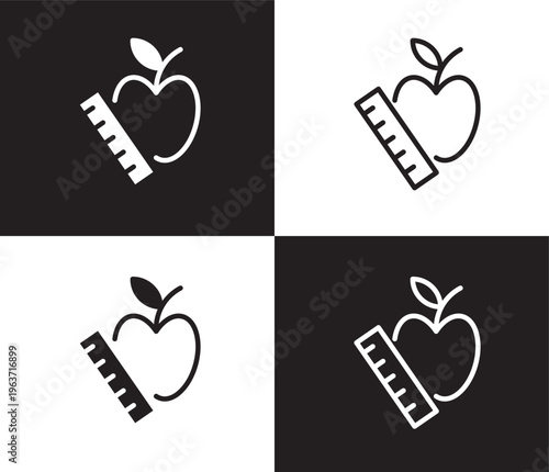 nutrition icon. Outline and filled nutrition icon from health and medical collection. Thin line and Solid vectors isolated on black, white background. Editable nutrition symbol