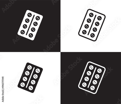 medical strip icon. Outline and filled medical strip icon from health and medical collection. Thin line and Solid vectors isolated on black, white background. Editable medical strip symbol