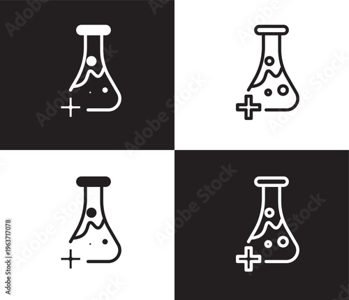 medical substance icon. Outline and filled medical substance icon from health and medical collection. Thin line and Solid vectors isolated on black, white background. Editable medical substance symbol