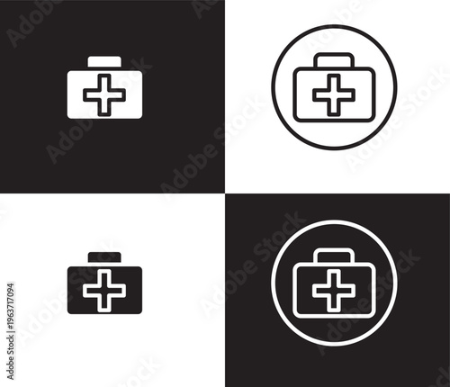 medical icon. Outline and filled medical icon from health and medical collection. Thin line and Solid vectors isolated on black, white background. Editable medical symbol
