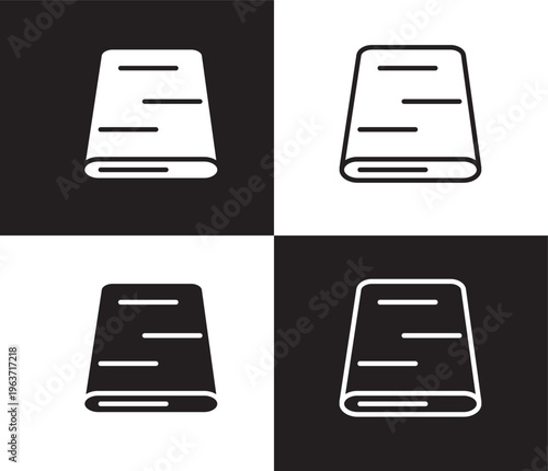 local disk icon. Outline and filled local disk icon from hardware and equipment collection. Thin line and Solid vectors isolated on black, white background. Editable local disk symbol