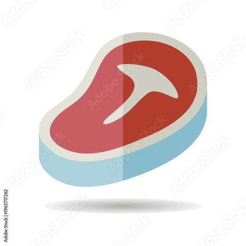 T-Bone Steak Meat Cut Flat Icon