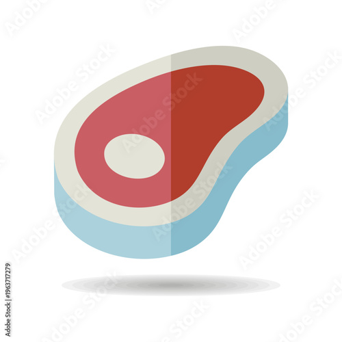 Beef Steak Cut Minimalistic Flat Icon