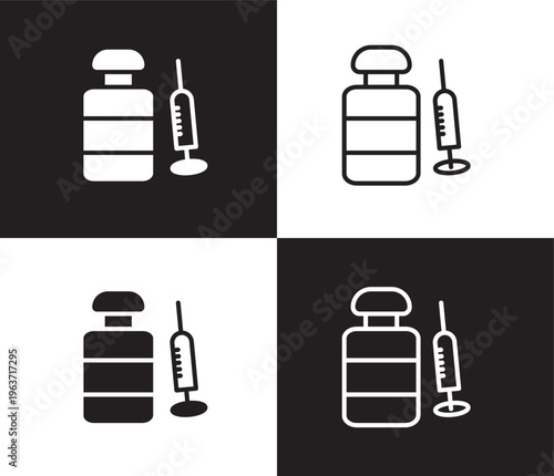 steroids icon. Outline and filled steroids icon from Fitness and Gym collection. Thin line and Solid vectors isolated on black, white background. Editable steroids symbol