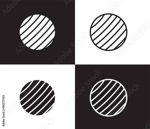 gymnastic ball icon. Outline and filled gymnastic ball icon from Fitness and Gym collection. Thin line and Solid vectors isolated on black, white background. Editable gymnastic ball symbol