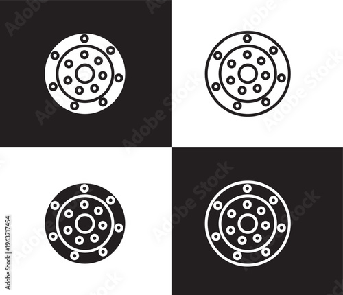 weight drive icon. Outline and filled weight drive icon from Fitness and Gym collection. Thin line and Solid vectors isolated on black, white background. Editable weight drive symbol