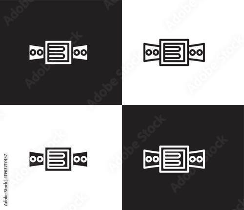 athletic strap icon. Outline and filled athletic strap icon from Fitness and Gym collection. Thin line and Solid vectors isolated on black, white background. Editable athletic strap symbol