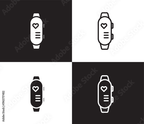 sport watch icon. Outline and filled sport watch icon from Fitness and Gym collection. Thin line and Solid vectors isolated on black, white background. Editable sport watch symbol
