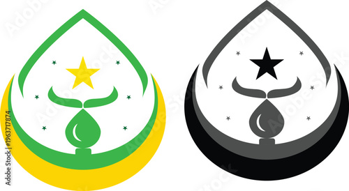 Islamic Mosque Dome Logo Icon Set