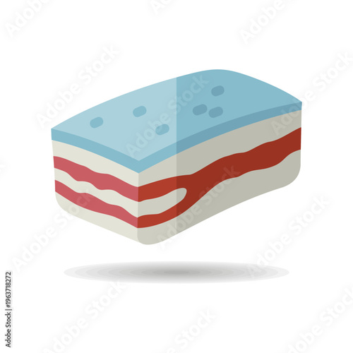Slice of Pork Lard Minimal Flat Icon
