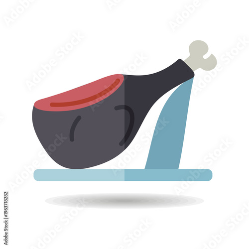 Jamon Cured Ham Minimal Flat Icon